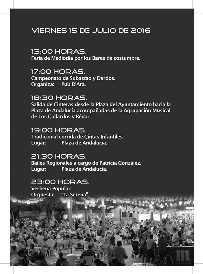 programa de fiestas de los gallardos